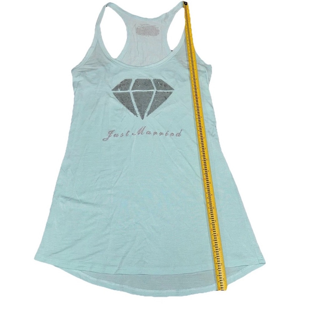 Victoria's Secret I Do Just‎ Married Medium Aqua Blue Tank Sequins Honeymoon - Picture 4 of 7